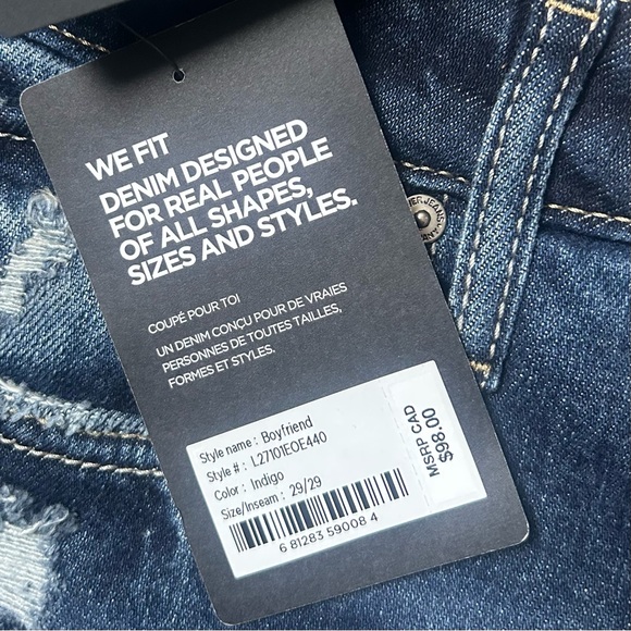 Silver Jeans Boyfriend Mid Rise Slim Leg Jeans 29W x 29L NWT - Picture 8 of 9